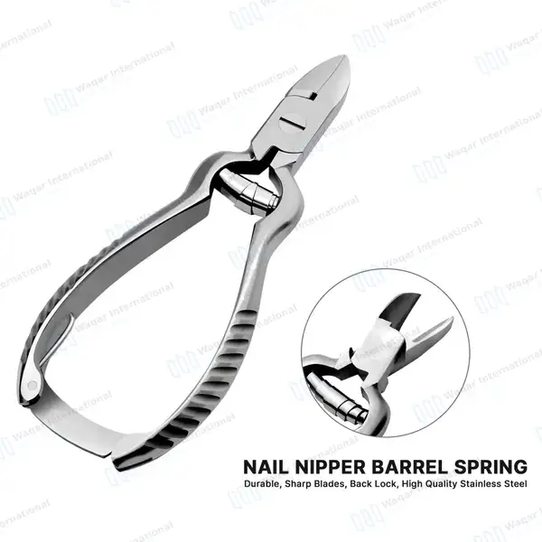 5 Pcs Podiatry Basic Pack with Barrel Spring Nail Nipper - surgical instruments manufactured by Waqar International, Sialkot - view 3