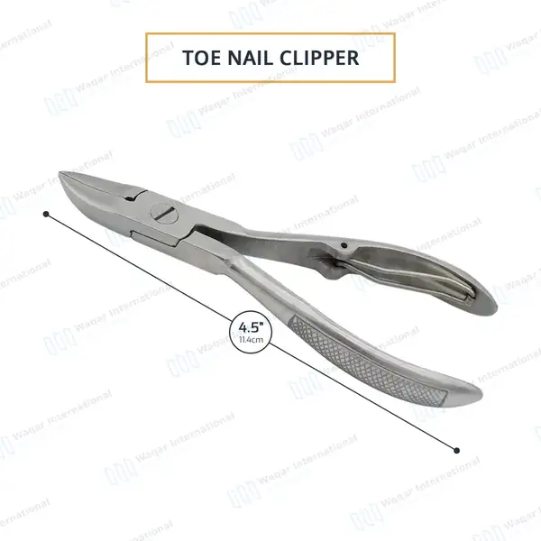 Heavy Duty Ingrown Toenail Nipper 4.5″ Spring Action Handle - surgical instruments manufactured by Waqar International, Sialkot - view 3