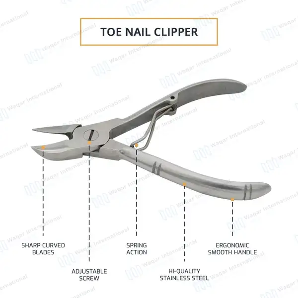 Ingrown Toenail Clippers & Cutter 4.5″ (11.4cm) For Thick Nails - surgical instruments manufactured by Waqar International, Sialkot - view 4