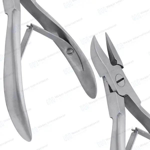 Double Spring Toenail Nipper 4.5″ for Thick Ingrown Nails - surgical instruments manufactured by Waqar International, Sialkot - view 5