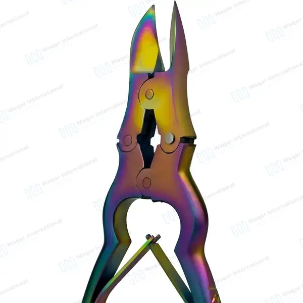 Rainbow Cantilever Nail Clipper 6” Double Action - surgical instruments manufactured by Waqar International, Sialkot - view 3