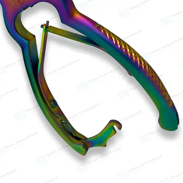 Rainbow Cantilever Nail Clipper 6” Double Action - surgical instruments manufactured by Waqar International, Sialkot - view 5