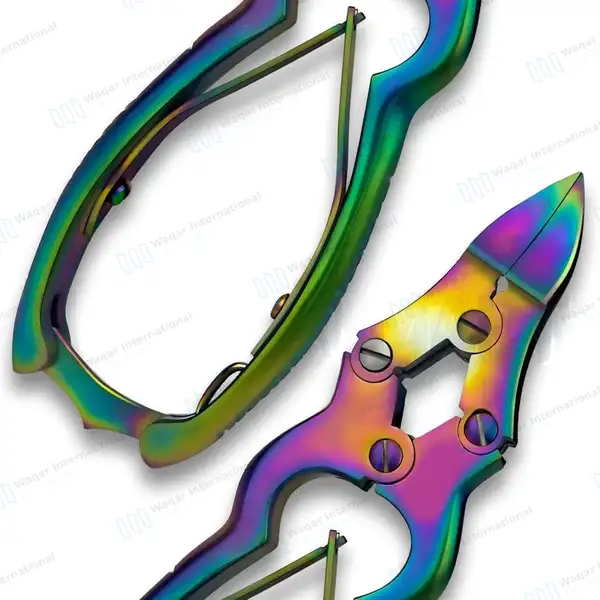 Rainbow Cantilever Nail Clipper 6” Double Action - surgical instruments manufactured by Waqar International, Sialkot - view 6