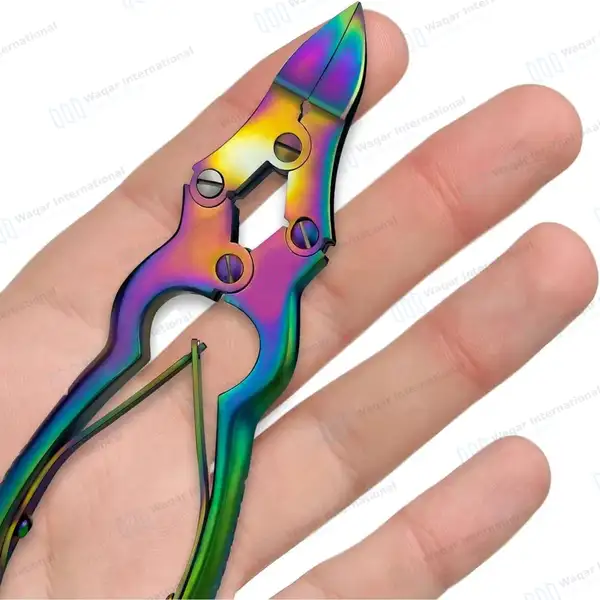 Rainbow Cantilever Nail Clipper 6” Double Action - surgical instruments manufactured by Waqar International, Sialkot - view 7