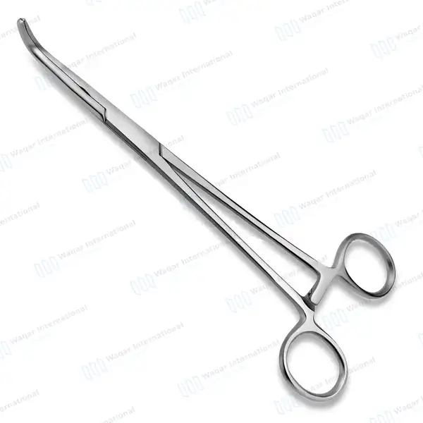 Lahey Gall Duct Forceps 9″ Curved Longitudinal Serrated Jaws - surgical instruments manufactured by Waqar International, Sialkot - view 2