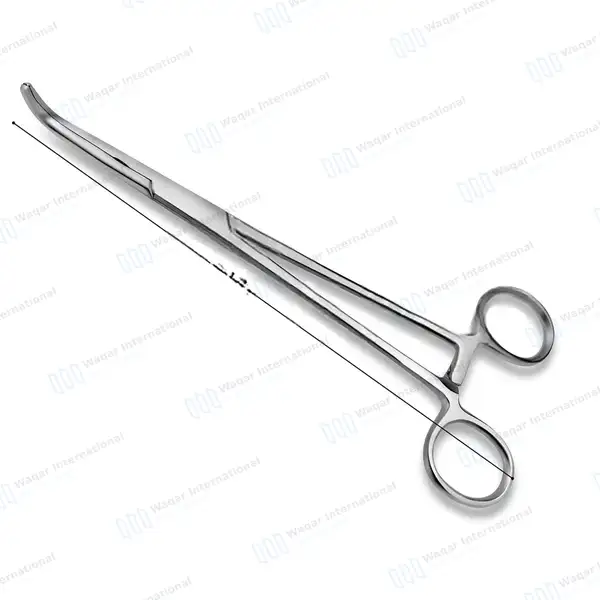 Lahey Gall Duct Forceps 9″ Curved Longitudinal Serrated Jaws - surgical instruments manufactured by Waqar International, Sialkot - view 3