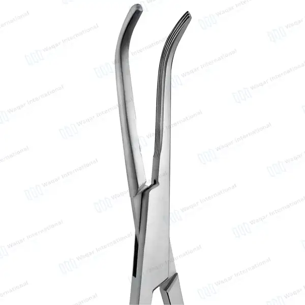 Lahey Gall Duct Forceps 9″ Curved Longitudinal Serrated Jaws - surgical instruments manufactured by Waqar International, Sialkot - view 4