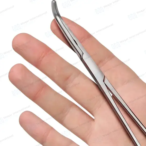 Lahey Gall Duct Forceps 7.5″ Curved Longitudinal Serrated Jaws - surgical instruments manufactured by Waqar International, Sialkot - view 6
