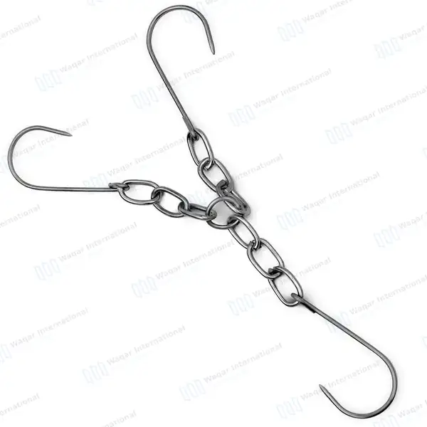 10 Pcs Triple Chain Hook Set - surgical instruments manufactured by Waqar International, Sialkot - view 2