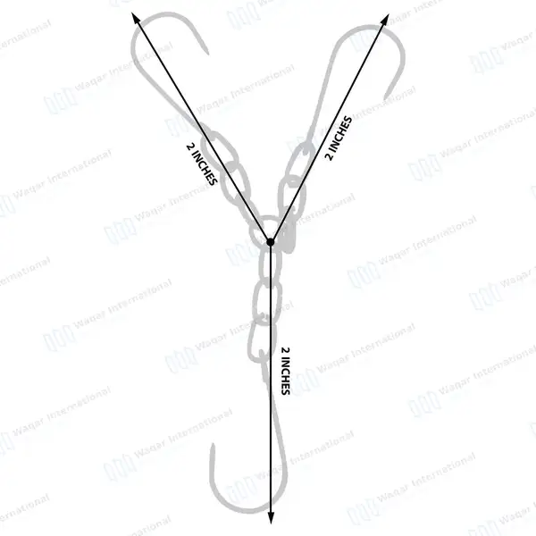 10 Pcs Triple Chain Hook Set - surgical instruments manufactured by Waqar International, Sialkot - view 3