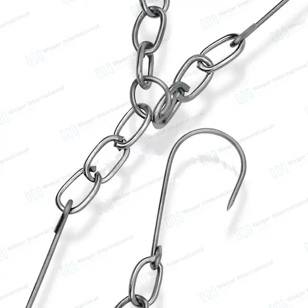 10 Pcs Triple Chain Hook Set - surgical instruments manufactured by Waqar International, Sialkot - view 4