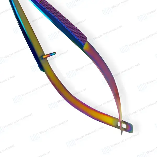 Rainbow Castroviejo Scissors 4.5″ Straight - surgical instruments manufactured by Waqar International, Sialkot - view 6