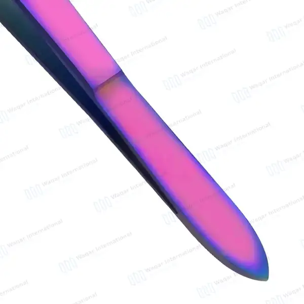 Rainbow Iris Forceps 4″ Serrated Straight - surgical instruments manufactured by Waqar International, Sialkot - view 6