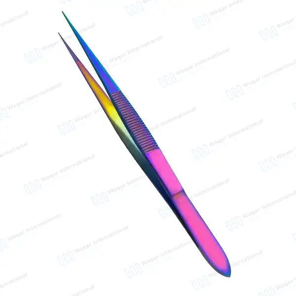 Rainbow Splinter Forceps 4.5″ Pointed Tips - surgical instruments manufactured by Waqar International, Sialkot - view 2