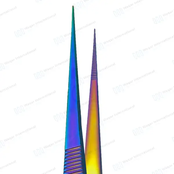 Rainbow Splinter Forceps 4.5″ Pointed Tips - surgical instruments manufactured by Waqar International, Sialkot - view 4