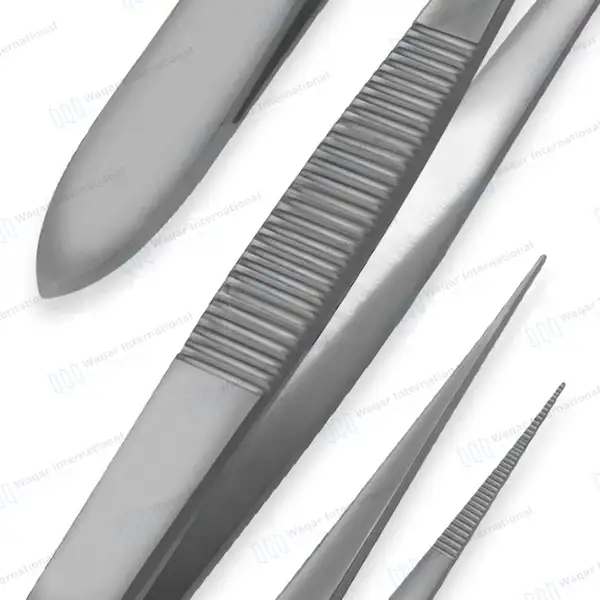 Splinter Forceps 4.5″ Fine Point Serrated Tips - surgical instruments manufactured by Waqar International, Sialkot - view 7