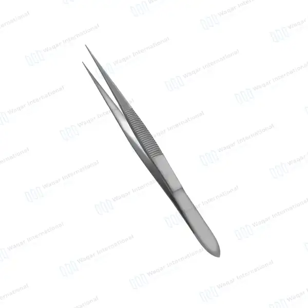 Splinter Forceps 3.5″ Fine Point Serrated Tips - surgical instruments manufactured by Waqar International, Sialkot - view 2