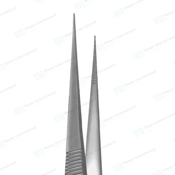 Splinter Forceps 3.5″ Fine Point Serrated Tips - surgical instruments manufactured by Waqar International, Sialkot - view 4