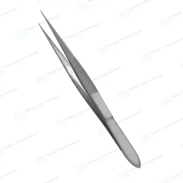 Splinter Forceps 5″ Fine Point Straight Serrated Tips - surgical instruments manufactured by Waqar International, Sialkot - view 2