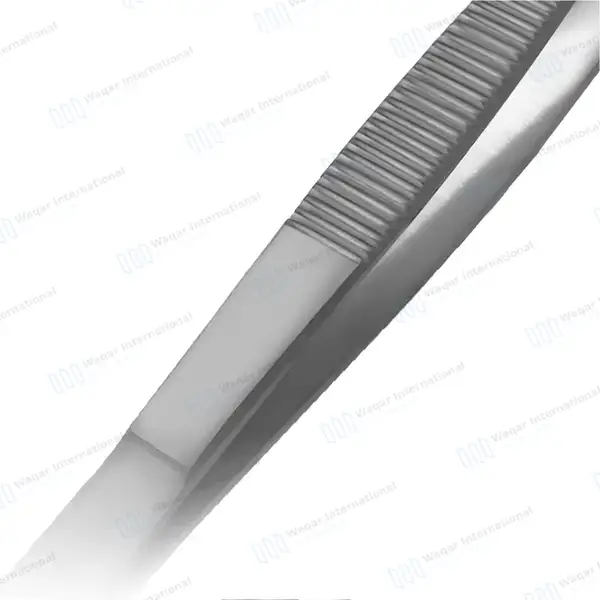Splinter Forceps 5″ Fine Point Straight Serrated Tips - surgical instruments manufactured by Waqar International, Sialkot - view 5