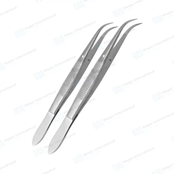 5 Pcs Splinter Forceps & College Tweezer Set Serrated Tips - surgical instruments manufactured by Waqar International, Sialkot - view 3
