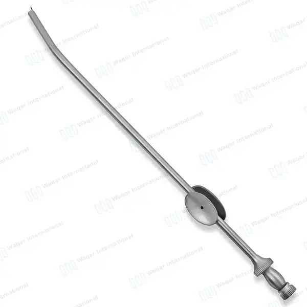 Adson Suction Tube 8″ with Finger Valve & Obturator 15 FR (5mm) - surgical instruments manufactured by Waqar International, Sialkot - view 2