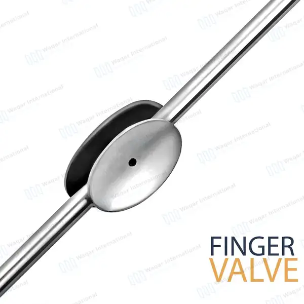 Adson Suction Tube 8″ with Finger Valve & Obturator 15 FR (5mm) - surgical instruments manufactured by Waqar International, Sialkot - view 5