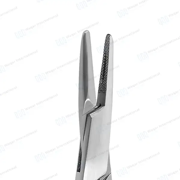 Mayo Hegar Needle Holder 5.5″ Cross Serrated Tips - surgical instruments manufactured by Waqar International, Sialkot - view 3