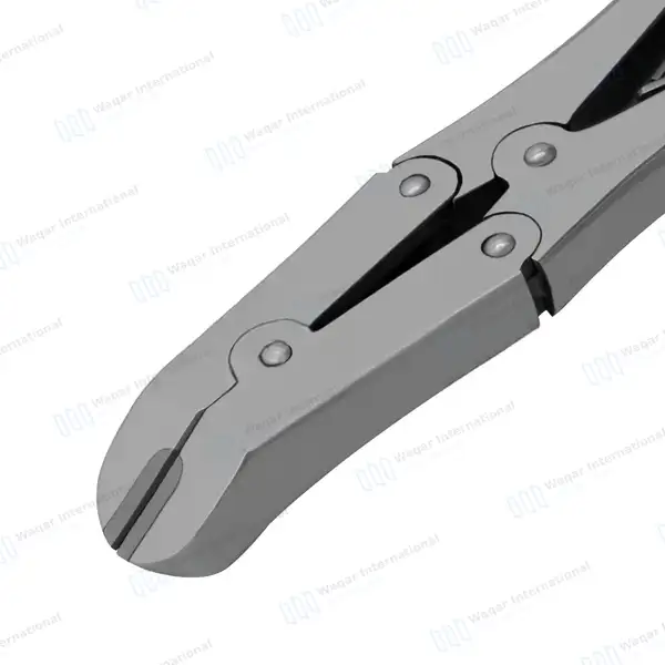 T/C Pin & Wire Cutter Double Action 9″ Angled Max Cutting Capacity 2.4mm (3/32″) - surgical instruments manufactured by Waqar International, Sialkot - view 5