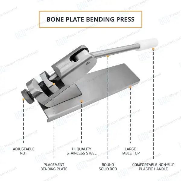 Large Bone Plate Bending Press Orthopedic Surgery Instrument - orthopedic instruments manufactured by Waqar International, Sialkot - view 3
