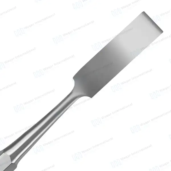 Hibbs Chisel 9″ (22.9cm) Straight 3/4″ (1.9cm) Wide Blade - orthopedic instruments manufactured by Waqar International, Sialkot - view 2