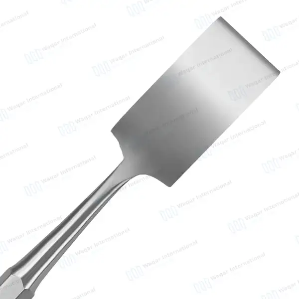 Hibbs Chisel 9″ (22.9cm) Straight 1 1/4″ (3.2cm) Wide Blade - orthopedic instruments manufactured by Waqar International, Sialkot - view 2