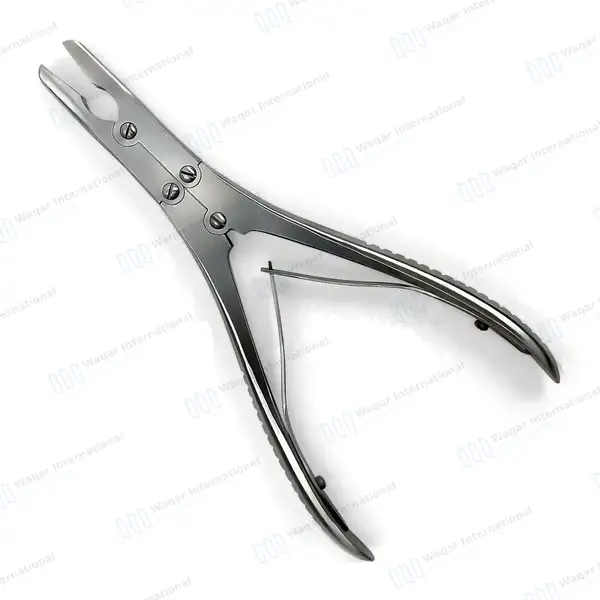 Ruskin Bone Rongeur 6″ Straight 3mm Bite Double Action - surgical instruments manufactured by Waqar International, Sialkot - view 2