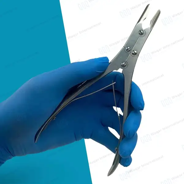 Ruskin Bone Rongeur 6″ Straight 3mm Bite Double Action - surgical instruments manufactured by Waqar International, Sialkot - view 4