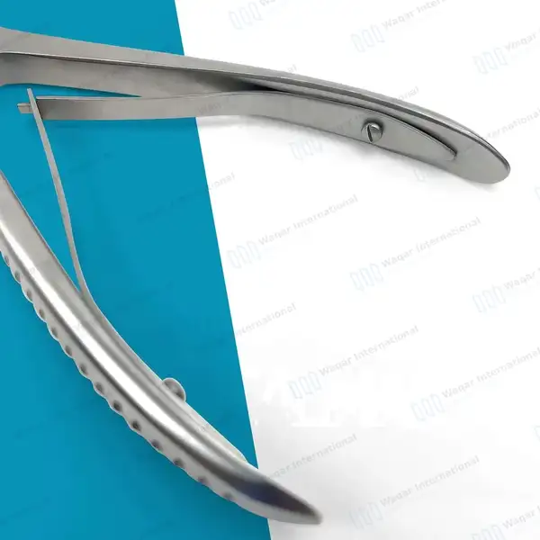 Ruskin Bone Rongeur 6″ Curved 3mm Bite Double Action - surgical instruments manufactured by Waqar International, Sialkot - view 3