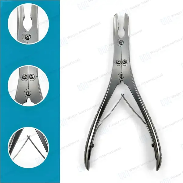 Ruskin Bone Rongeur 7.25″ Straight 5mm Bite Double Action - surgical instruments manufactured by Waqar International, Sialkot - view 4