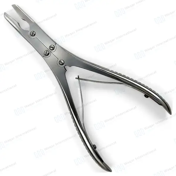 Ruskin Bone Rongeur 7.25″ Straight 7mm Bite Double Action - surgical instruments manufactured by Waqar International, Sialkot - view 2