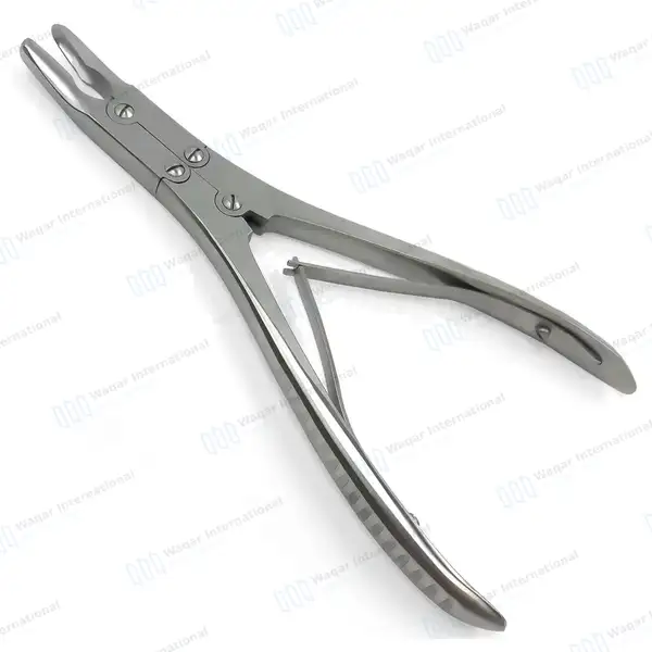 Ruskin Bone Rongeur 7.25″ Curved 5mm Bite Double Action - surgical instruments manufactured by Waqar International, Sialkot - view 2