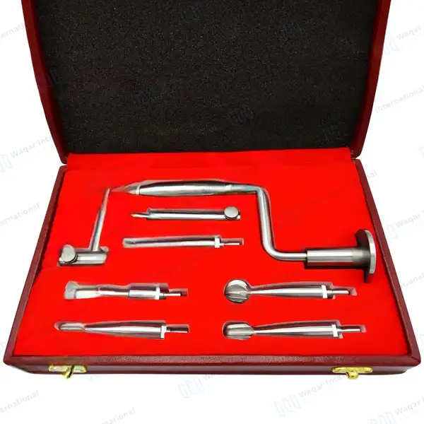 7 Pcs Hudson Brace Hand Drill Set with Free Wooden Box - surgical instruments manufactured by Waqar International, Sialkot - view 5