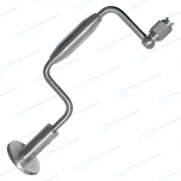 Hudson Brace 11″ (27.9cm) with Improved Snap-Lock Chuck - surgical instruments manufactured by Waqar International, Sialkot - view 2