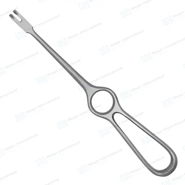 Volkman Retractor 8.5″ Ring Handle with 2 Sharp Prongs - surgical instruments manufactured by Waqar International, Sialkot - view 2