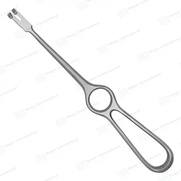 Volkman Retractor 8.5″ Ring Handle with 2 Blunt Prongs - surgical instruments manufactured by Waqar International, Sialkot - view 2