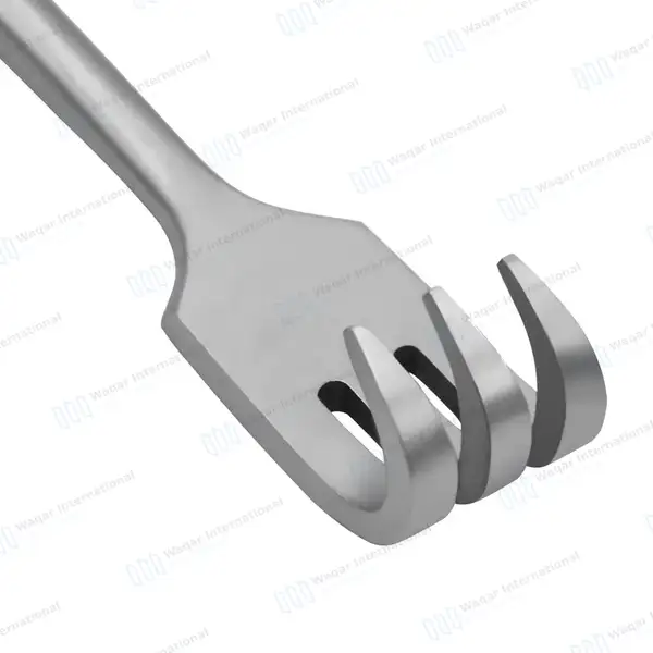Volkman Retractor 8.5″ Ring Handle with 3 Sharp Prongs - surgical instruments manufactured by Waqar International, Sialkot - view 5