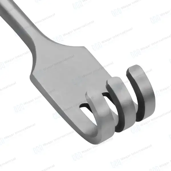 Volkman Retractor 8.5″ Ring Handle with 3 Blunt Prongs - surgical instruments manufactured by Waqar International, Sialkot - view 5