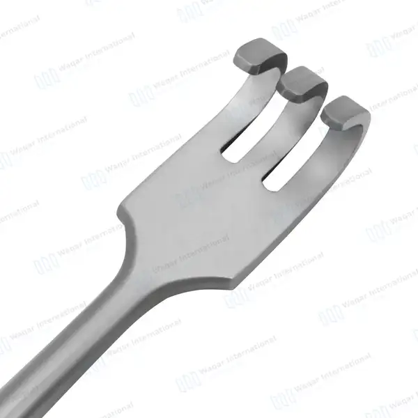 Volkman Retractor 8.5″ Ring Handle with 3 Blunt Prongs - surgical instruments manufactured by Waqar International, Sialkot - view 6