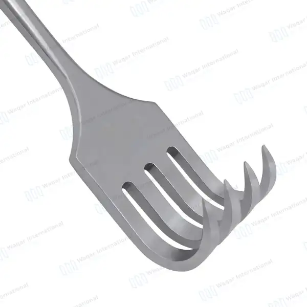 Volkman Retractor 8.5″ Ring Handle with 4 Sharp Prongs - surgical instruments manufactured by Waqar International, Sialkot - view 5