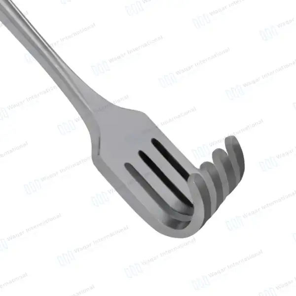 Volkman Retractor 8.5″ Ring Handle with 4 Blunt Prongs - surgical instruments manufactured by Waqar International, Sialkot - view 5