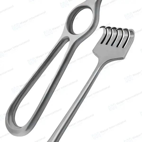 Volkman Retractor 8.5″ Ring Handle with 6 Sharp Prongs - surgical instruments manufactured by Waqar International, Sialkot - view 6