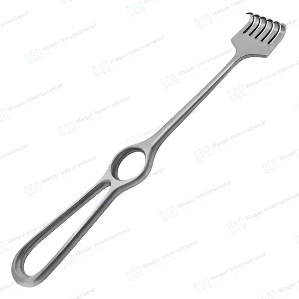 Volkman Retractor 8.5″ Ring Handle with 6 Sharp Prongs - surgical instruments manufactured by Waqar International, Sialkot - view 7