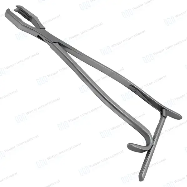 2 Lane Bone Holding Forceps Set 13″ & 17″ with Ratchet - orthopedic instruments manufactured by Waqar International, Sialkot - view 6